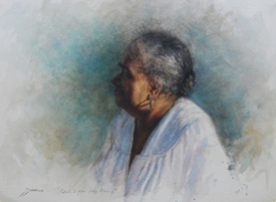 'Chile, I from Long Island' by Sheldon Saint. Watercolor on paper.