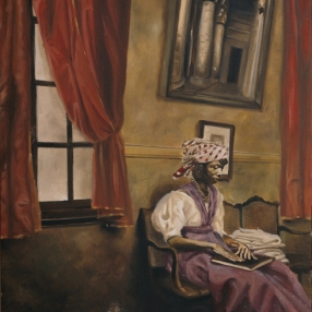 'the Book' (2003) by Eilizabeth Colomba. Oil on canvas.