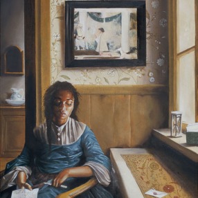 'The Missive' (2006) by Elizabeth Colomba. Oil on canvas.